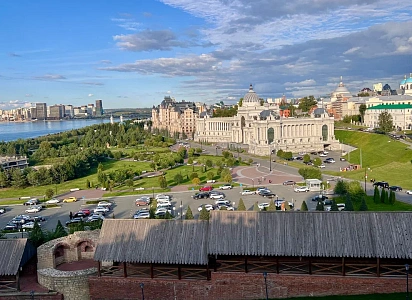 Казань на день города. Праздничная атмосфера, салют. Аквапарк.